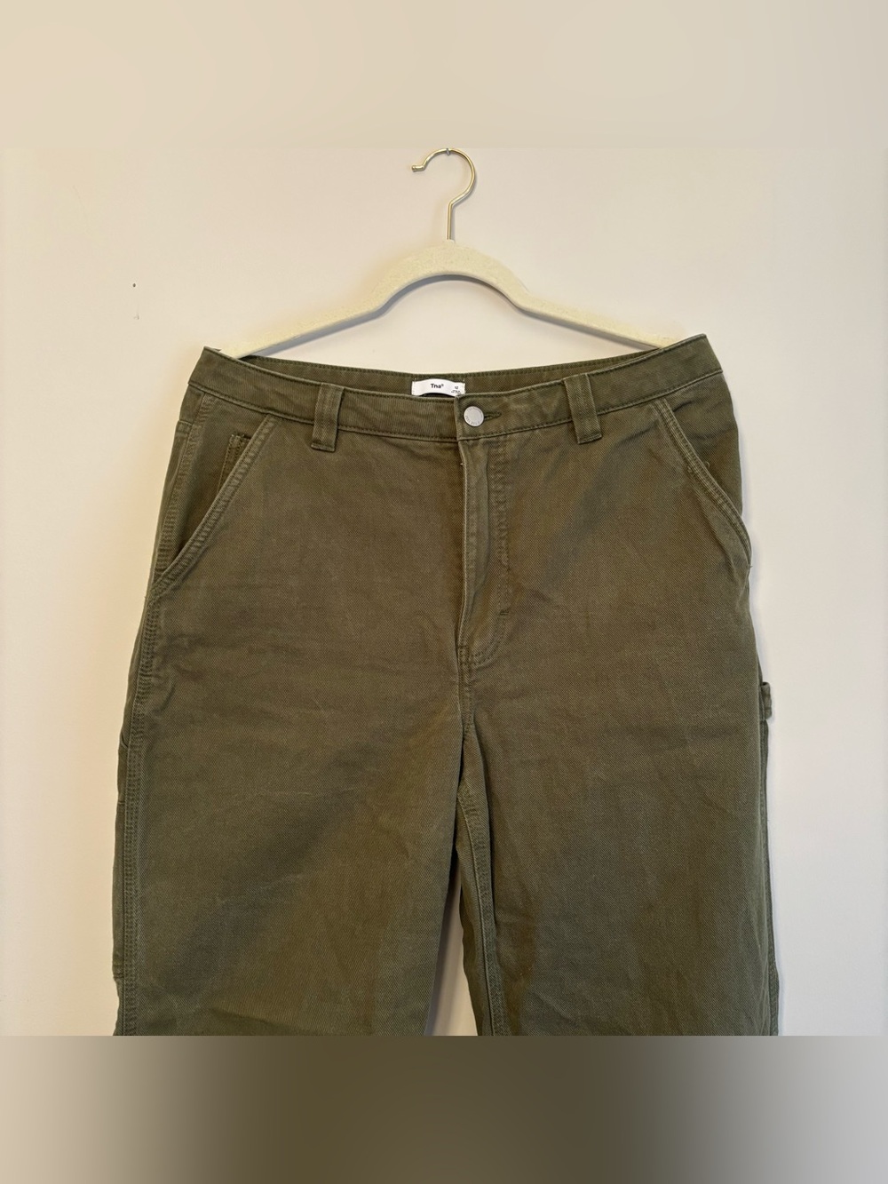 Aritzia Olive Green High-Rise Casual Jeans